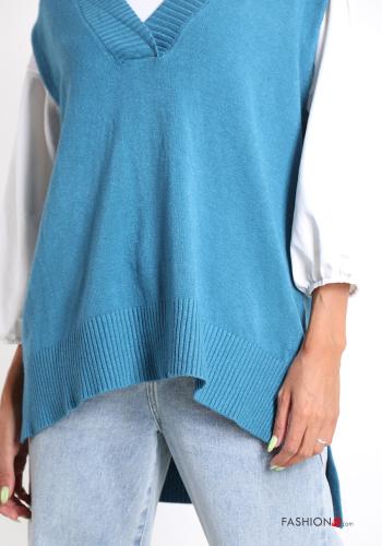 ärmellos Strickpullover mit V-Ausschnitt - ph 4