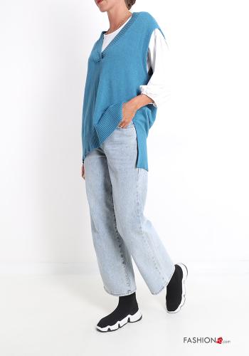 ärmellos Strickpullover mit V-Ausschnitt - ph 5