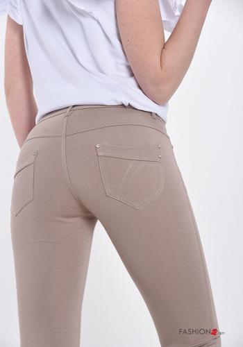 Leggings in Cotton  with rhinestones - ph 1