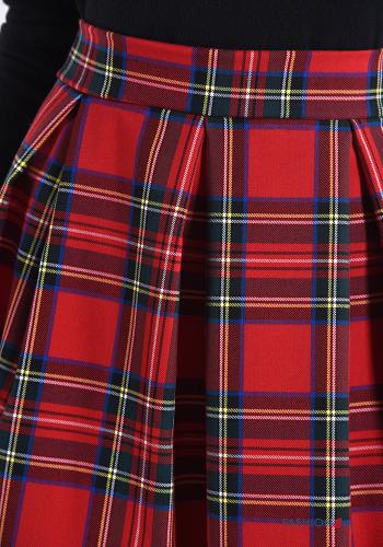 Jupe  à volants Motif tartan - ph 4