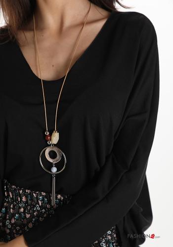 Long sleeved top  with necklace v-neck - ph 4