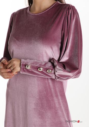 Kleid  mit Knöpfen Samt - ph 4