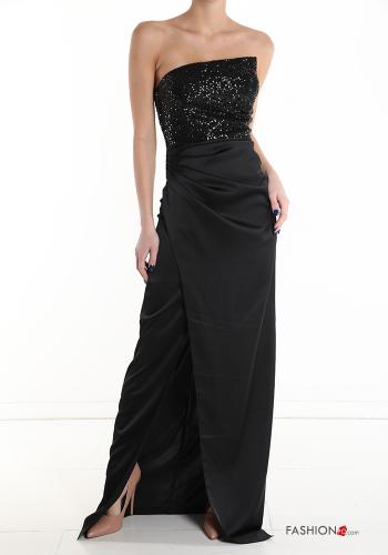 Abito raso con paillettes con zip - ph 1