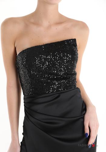 Abito raso con paillettes con zip - ph 4