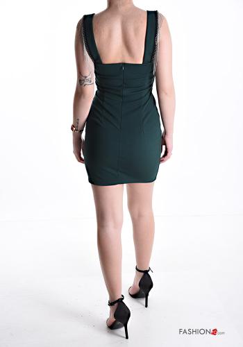 sleeveless mini Dress with zip with cups with fringe - ph 2