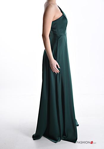 Satin one shoulder lange Kleid mit Reißverschluss mit schlitz mit körbchen - ph 3