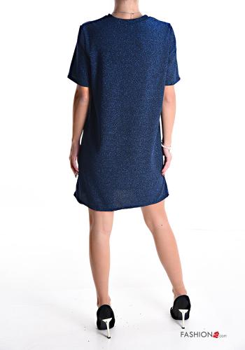 Abito lurex maniche corte Fantasia scritta - ph 2