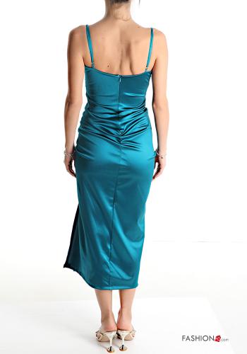 Robe Sans Manches satin avec strass avec fonte avec fermeture éclair - ph 2
