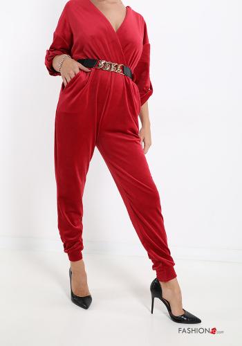 Jumpsuit scollo a V con tasche - ph 1