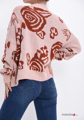 Floral print v-neck Cardigan with buttons - ph 2