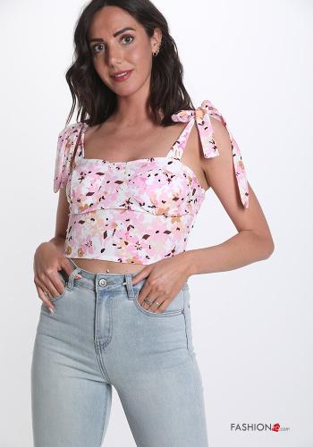 Blumenmuster Top mit Schleife - ph 1