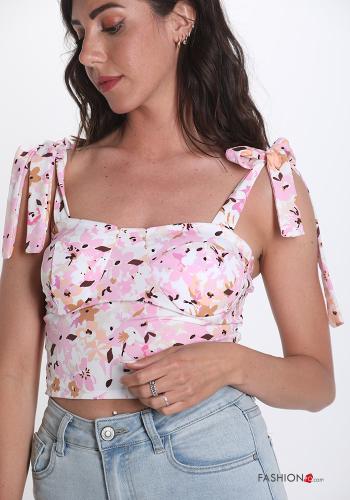 Blumenmuster Top mit Schleife - ph 4