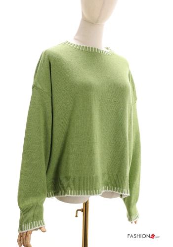crew neck Cashmere Blend Sweater - ph 1
