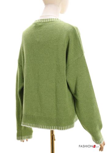 crew neck Cashmere Blend Sweater - ph 2