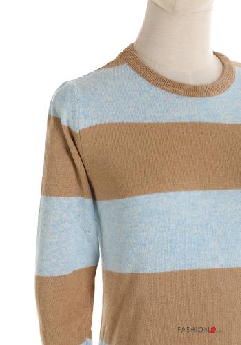 Striped crew neck Cashmere Blend Sweater - ph 4