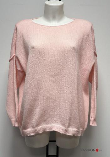 long sleeve crew neck Wool Mix Sweater - ph 1