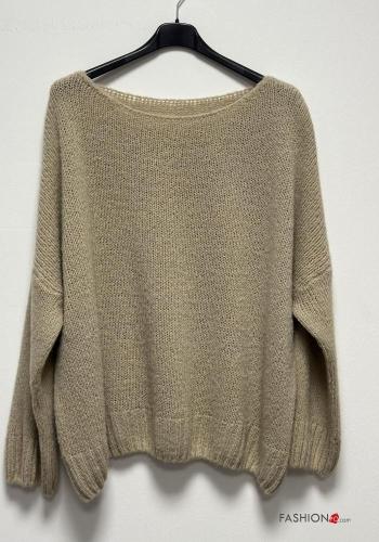 lange ärmel Strickpullover aus Mohair - ph 1