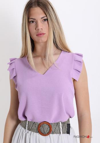 Blusa  con balze scollo a V - ph 1