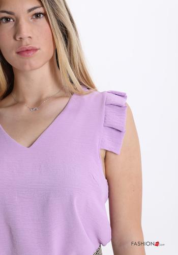 Blusa  con balze scollo a V - ph 4
