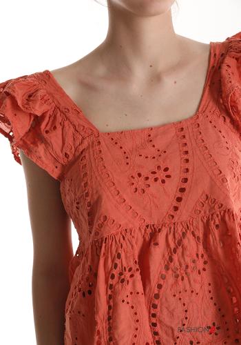 Top in Cotone Fantasia ricamata con balze - ph 4