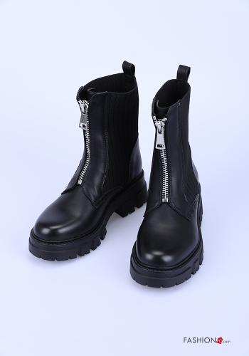 Kunstleder Stiefeletten mit Reißverschluss - ph 1