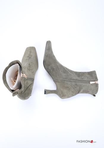 Zapatos de tacón alto imitación de cuero Gamuza con cremallera - ph 2