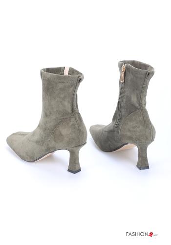Zapatos de tacón alto imitación de cuero Gamuza con cremallera - ph 4