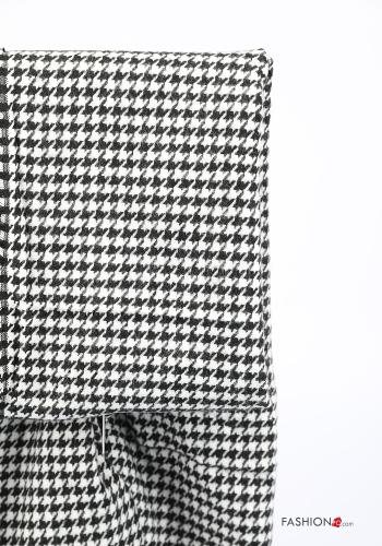 Bufanda de Mezcla de Lana Estampado pata de gallo con flecos - ph 2