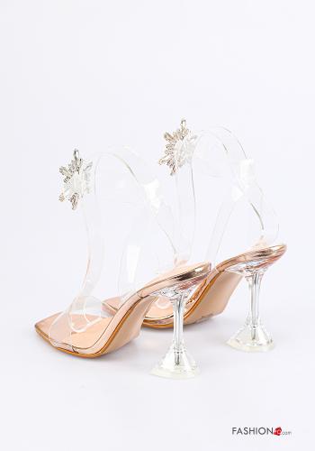 Scarpe con tacco regolabile open toe con strass con cinturino - ph 2