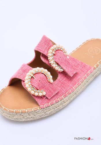 Claquettes avec des perles avec strass - ph 3