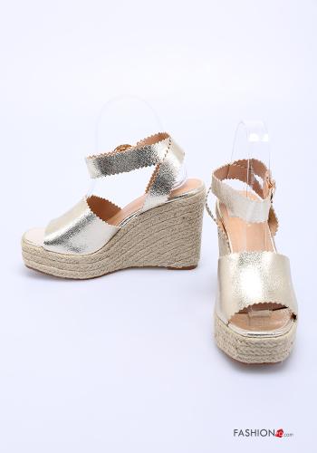 Zapatos de tacón alto imitación de cuero Cuña con correa - ph 2