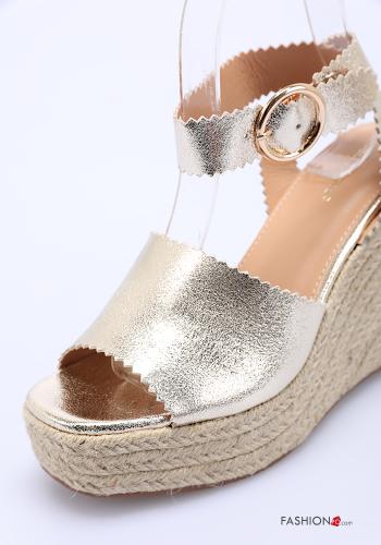 Zapatos de tacón alto imitación de cuero Cuña con correa - ph 3