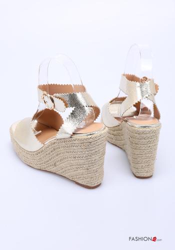 Zapatos de tacón alto imitación de cuero Cuña con correa - ph 4