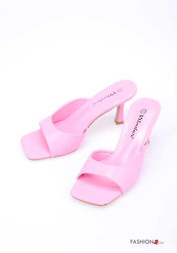 Sapatos de salto imitação de couro open toe - ph 1