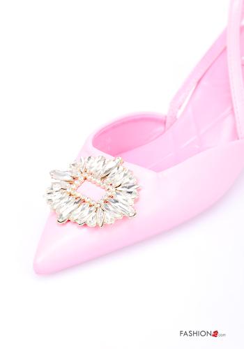 Zapatos de tacón alto imitación de cuero con brillantes - ph 3