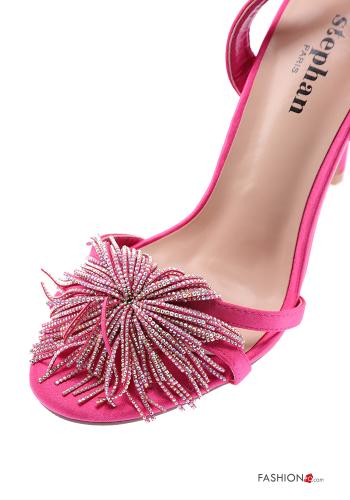 Zapatos de tacón alto imitación de cuero con brillantes - ph 3