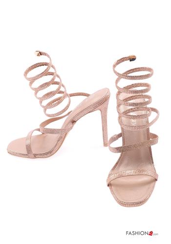 open toe High Heel mit Strasssteinen - ph 2