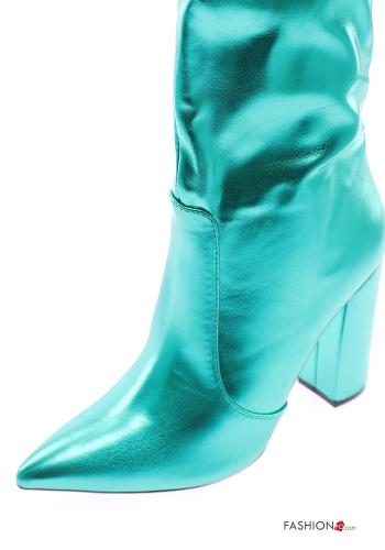 Kunstleder metallisiert mit spitze nase High Heel mit Reißverschluss - ph 3