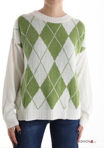 Geometric pattern Cashmere Blend Sweater
