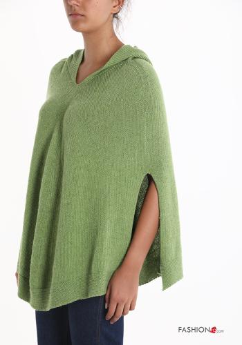 Poncho en Mélange de Cachemire à capuche - ph 3