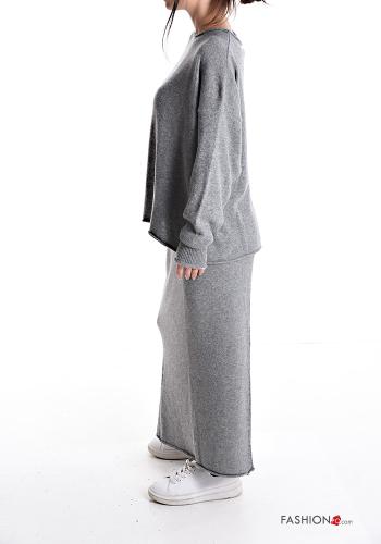 Ensemble coordonné en Mélange de Cachemire oversize avec élastique avec fonte - ph 3