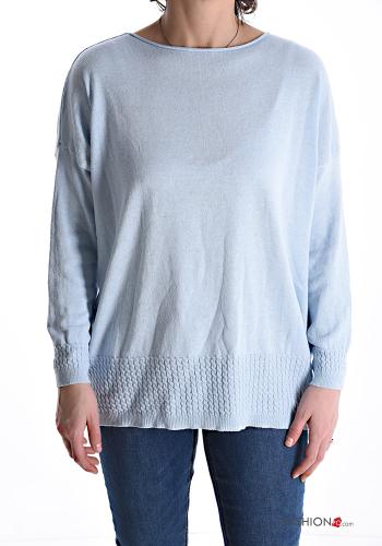 Cotton Sweater boat neckline