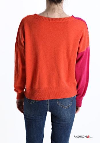 Cashmere Blend Sweater with buttons with v-neck - ph 2