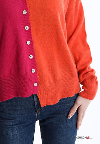 Cashmere Blend Sweater with buttons with v-neck - ph 4