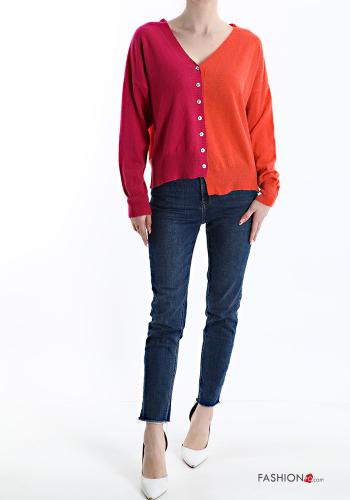 Cashmere Blend Sweater with buttons with v-neck - ph 5