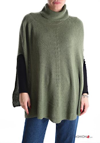 Cashmere Blend Poncho Rollneck - ph 1