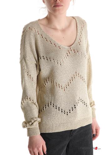 Pull lurex manches longues