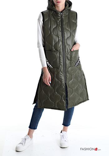 Gilet with pockets with hood with zip - ph 1