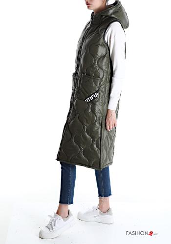 Gilet with pockets with hood with zip - ph 3