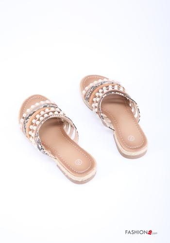 Chaussons  avec des perles Imprimé de python - ph 4
